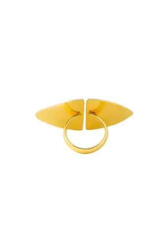 Women's western gold plated ajustable finger ring