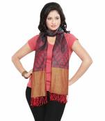 Floral Design Kashmiri Reversible Warm Silk Stole Diwali Gift 197