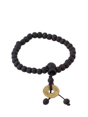 Men's black beaded adjustable bracelet 4