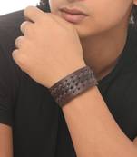 Men's brown leather bracelet