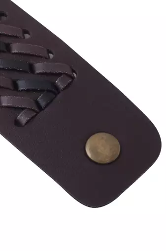 Men's brown leather bracelet