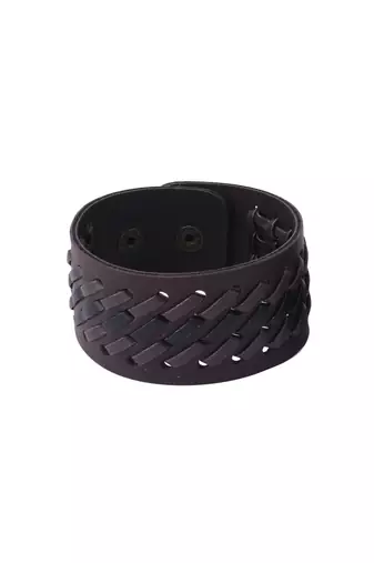 Men's brown leather bracelet