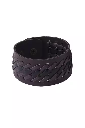 Men's brown leather bracelet