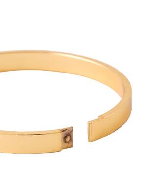 Men's gold metal interlock kada bracelet 3