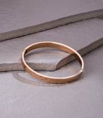 Men's rose gold metal interlock kada bracelet