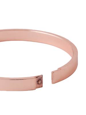 Men's rose gold metal interlock kada bracelet 2