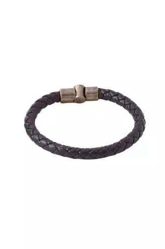 Men's brown leather bracelet