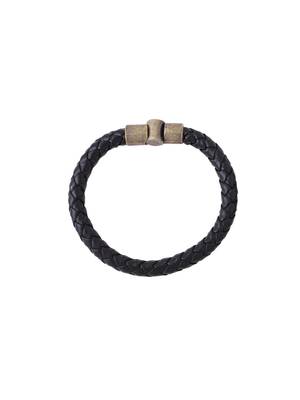 Men's black leather bracelet 3