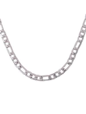 Men rhodium-plated stainless steel bohemian chain 4