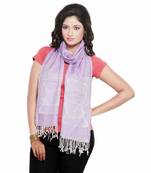 Reversible Designer Mauve Kashmiri Silk Stole Deepawali Special Gift 198