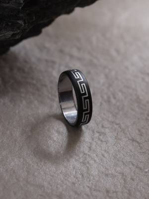 Men's silver metal ring 1