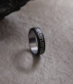 Men's silver metal ring