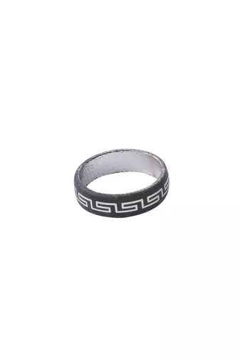 Men's silver metal ring