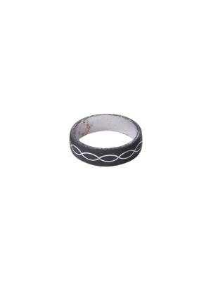 Men's black metal ring 2