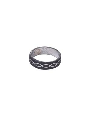 Men's black metal ring 5