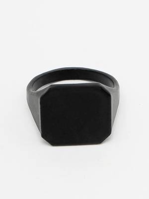 Men's black metal ring 2