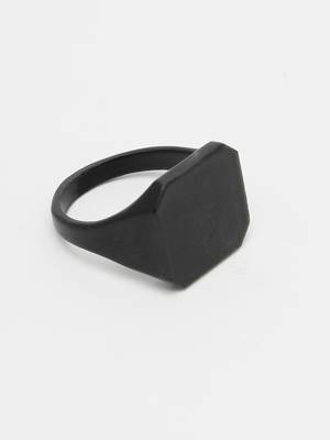 Men's black metal ring 3