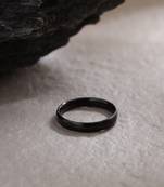 Men's black stainless steel finger ring