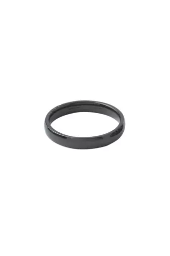 Men's black stainless steel finger ring