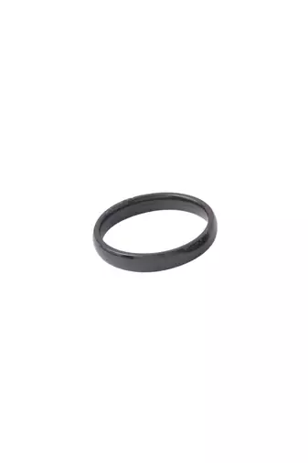 Men's black stainless steel finger ring