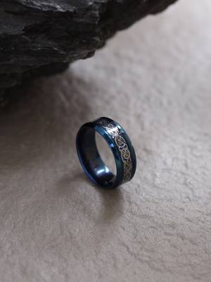 Men's rhodium-plated finger ring 1
