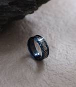 Men's rhodium-plated finger ring