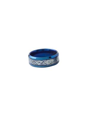 Men's rhodium-plated finger ring 4