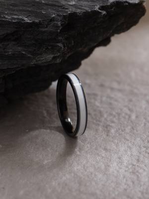 Men's silver metal ring 1