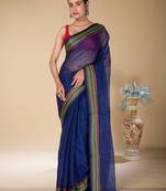 Blue Khadi Khes weaving saree