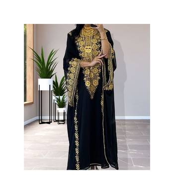 Black Reception Kaftan for Women 1