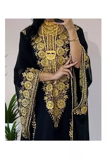 Black Reception Kaftan for Women