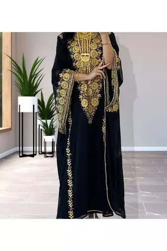 Black Reception Kaftan for Women