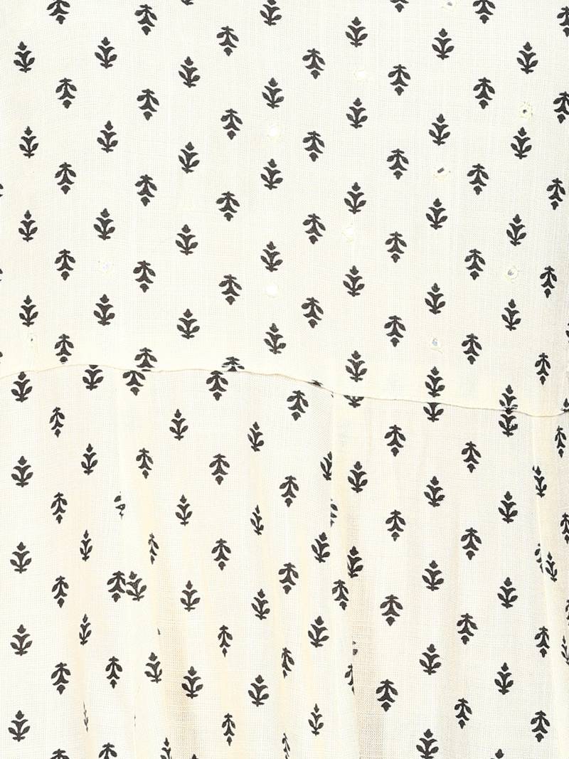 beige ethnic motifs pure cotton fancy kurta with dupatta set