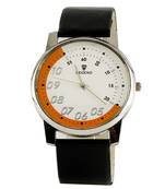 Men Pure Leather Strap White Dial Wrist Watch Deepawali Special Gift 105