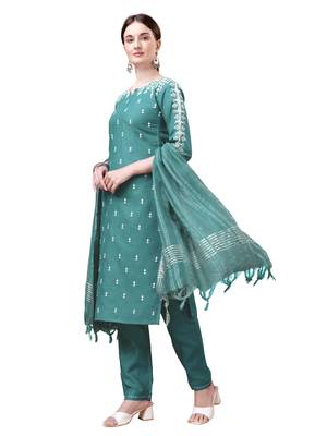 WILNERCROWN Designer Trending ethnic set kurta, pant and dupatta set for women for casual and festive wear 3
