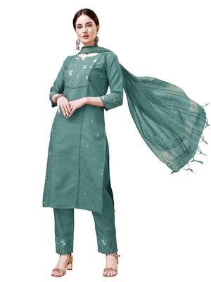 WILNERCROWN Designer Trending ethnic set kurta, pant and dupatta set for women for casual and festive wear 1