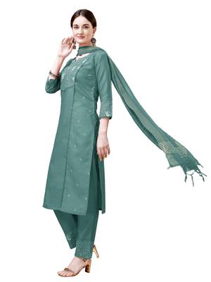 WILNERCROWN Designer Trending ethnic set kurta, pant and dupatta set for women for casual and festive wear 3