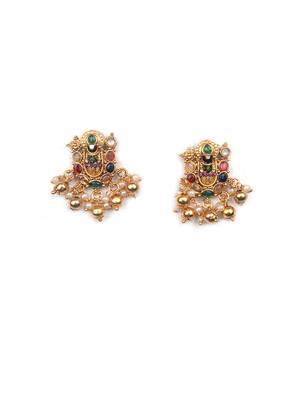Gold plated mulicolor lord tirupati choker set 4