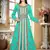 Sea-Green color Handmade Moroccan Kaftan with hijjab