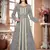 Grey color Handmade Moroccan Kaftan with hijjab