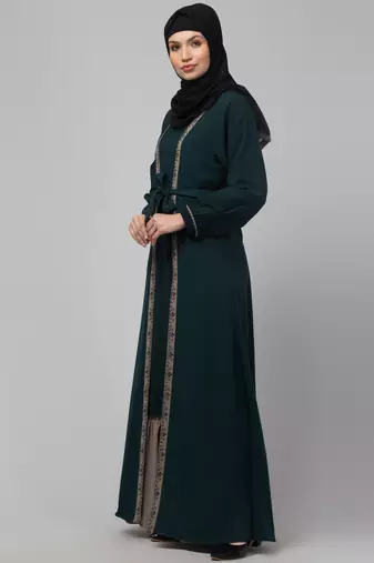 latest stylish shrug women abayas burqa with belt