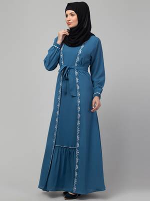 latest shrug women stylish wear abaya 3