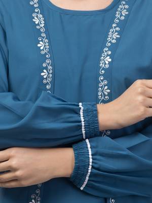 latest shrug women stylish wear abaya 5