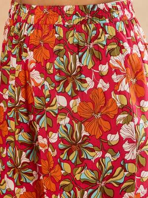 Winered woman pink floral print oversized collar shirt co-ord set 6