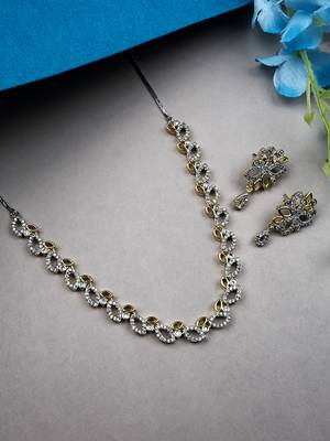 Silver gold plated ad bela necklace set 1