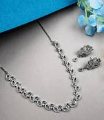 Silver plated ad bela necklace set