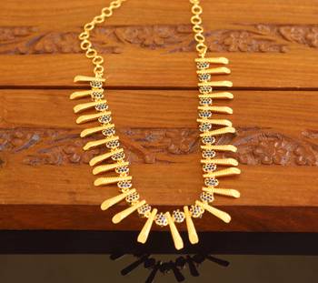 Kerala traditional gold plated stone necklace 1