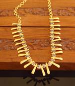 Kerala traditional gold plated stone necklace