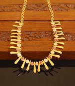 Kerala traditional gold plated stone necklace