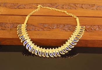 Kerala style gold plated palakka necklace 1